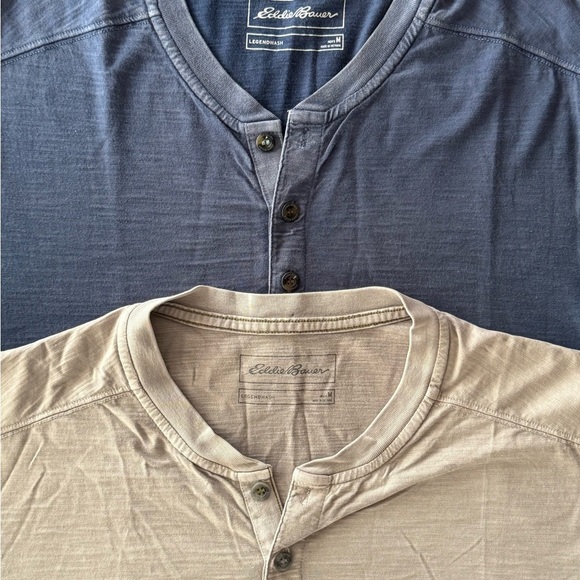Eddie Bauer Men’s M Henley Bundle – Legend Wash – Soft Cotton – 25% Off - Picture 1 of 11